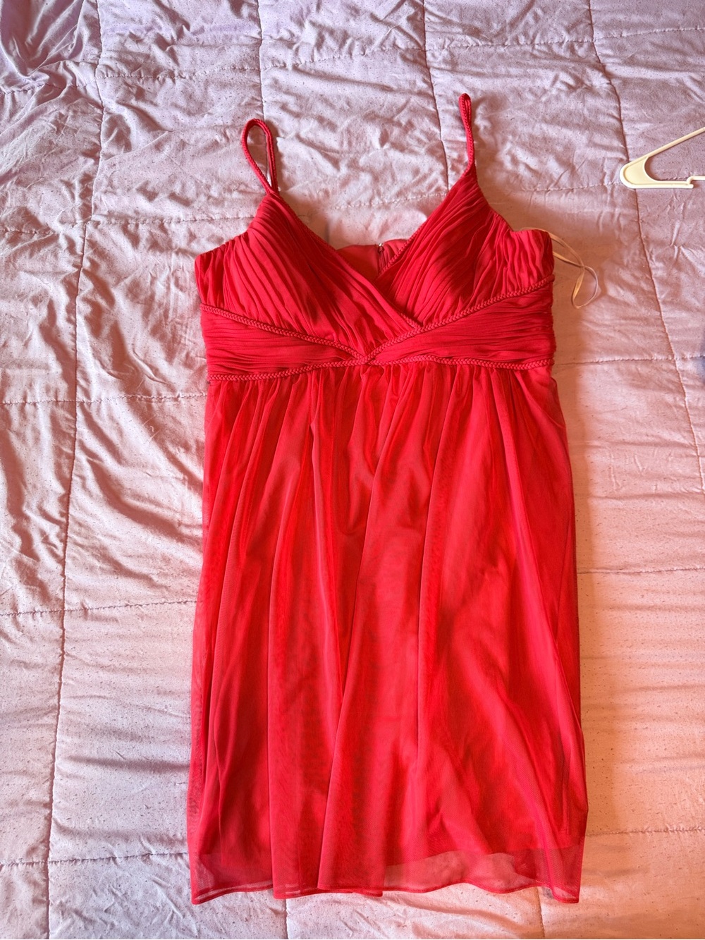 NEVER WORN Calvin Klein Coral Dress with Zip Detail